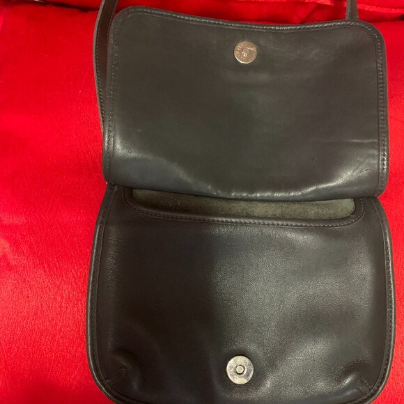 Coach Grey Black Leather Bag - Picture 3 of 5